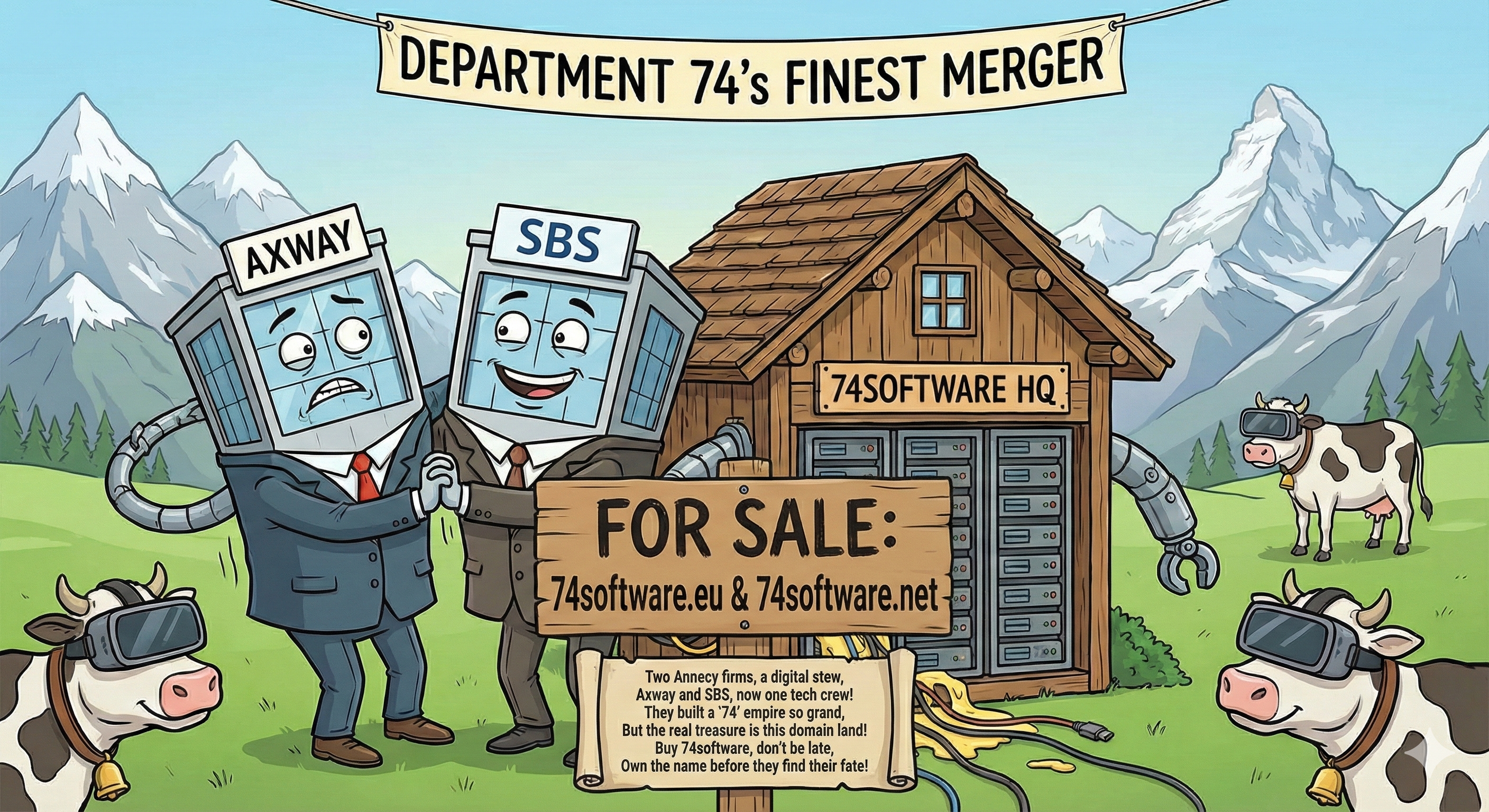 74Software Department 74 Merger Mockup